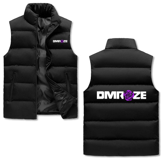 Mens Warm Stand Collar Zip Up Puffer Vest